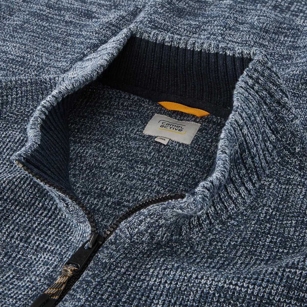 camel active Strickjacke mit Struktur dunkelblau