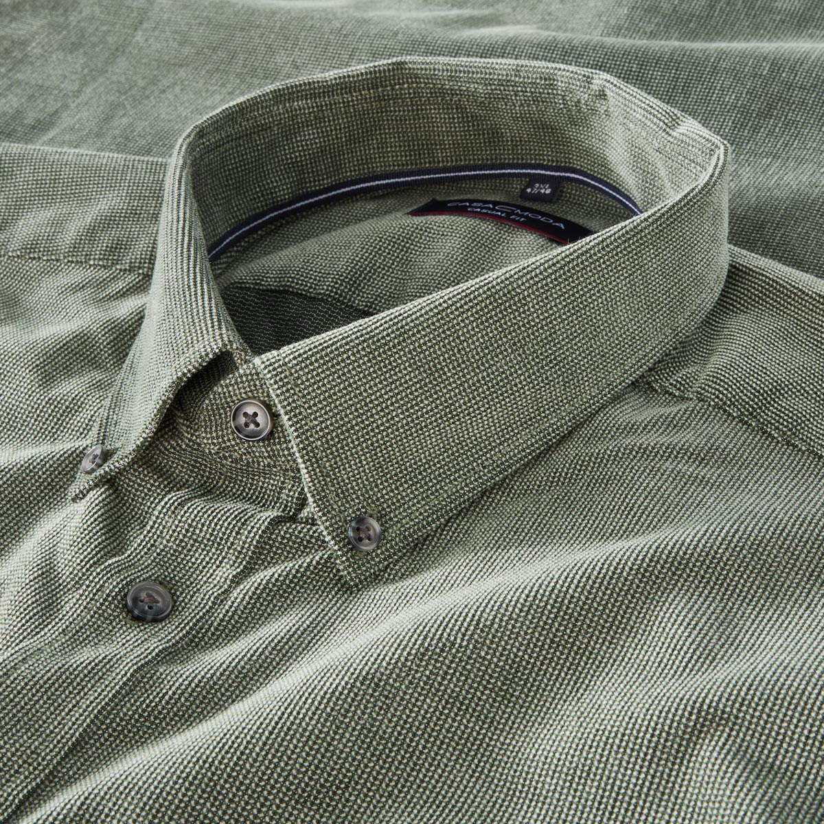 CASA MODA Freizeithemd aus Baumwolle grün