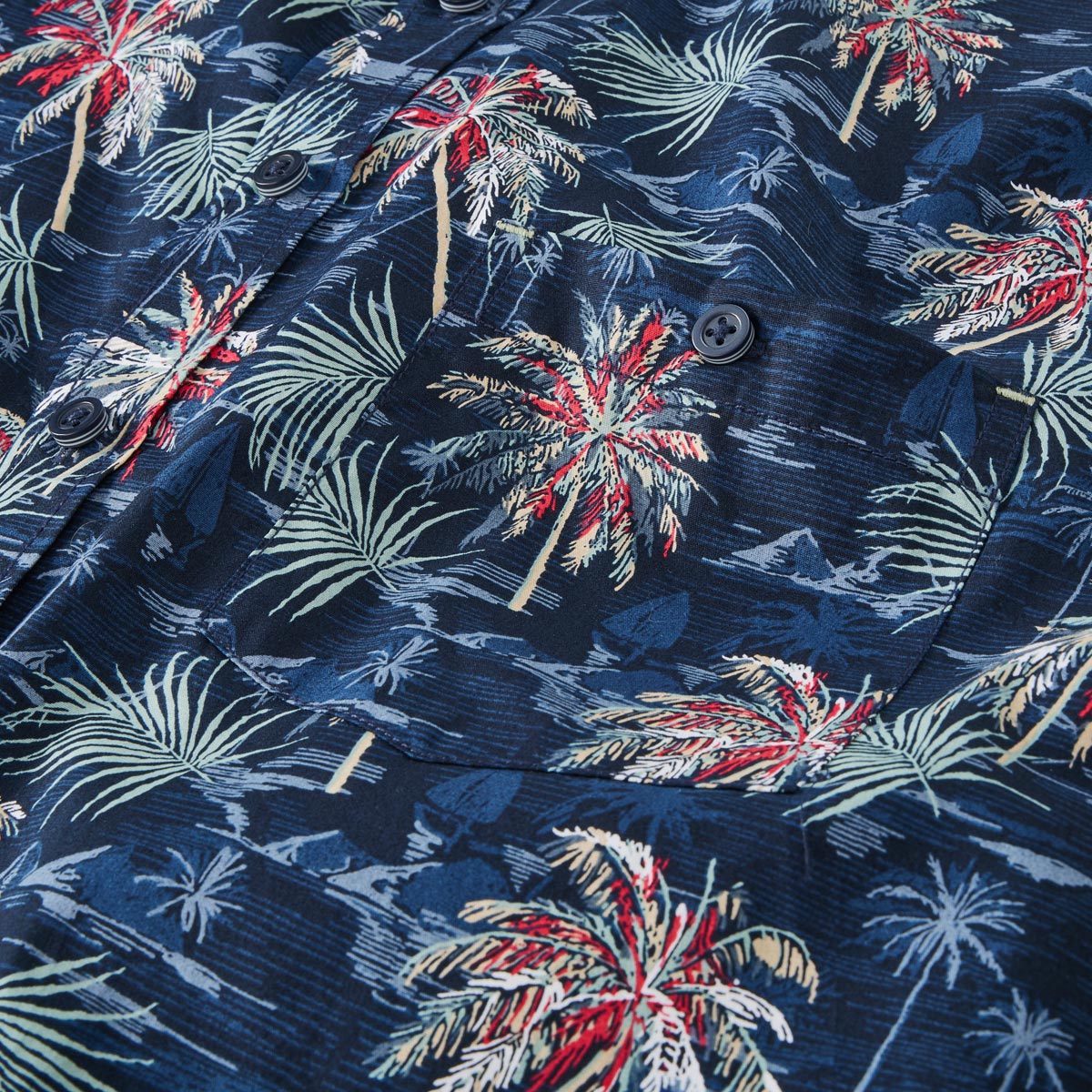 CASA MODA Freizeithemd mit Allover-Muster blau