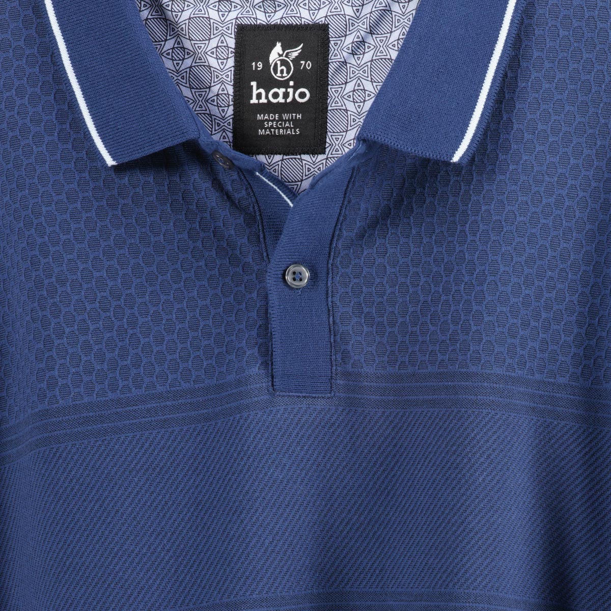 Hajo Poloshirt mit Elasthan royalblau