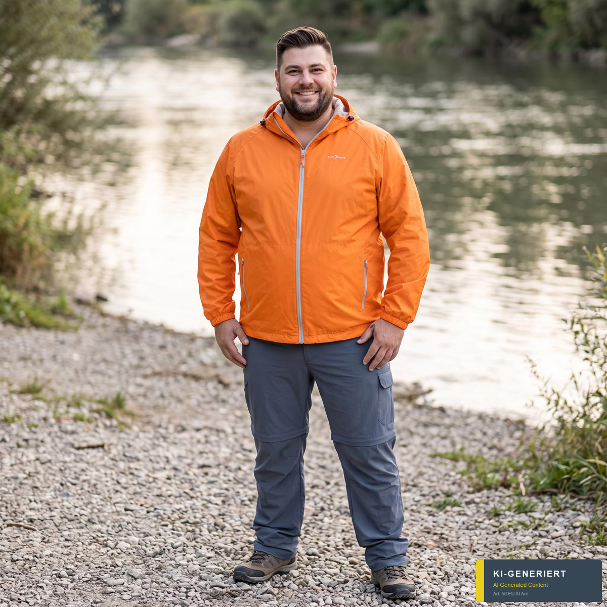 Blue Wave Verstaubare Funktionsjacke, wasserdicht orange