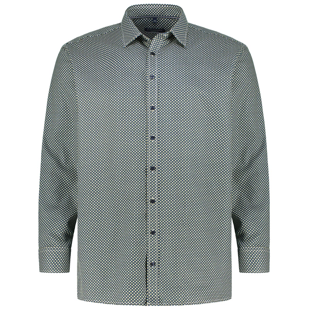 CASA MODA Freizeithemd mit Allover-Muster Farbe blau Größe: 5XL günstig online kaufen