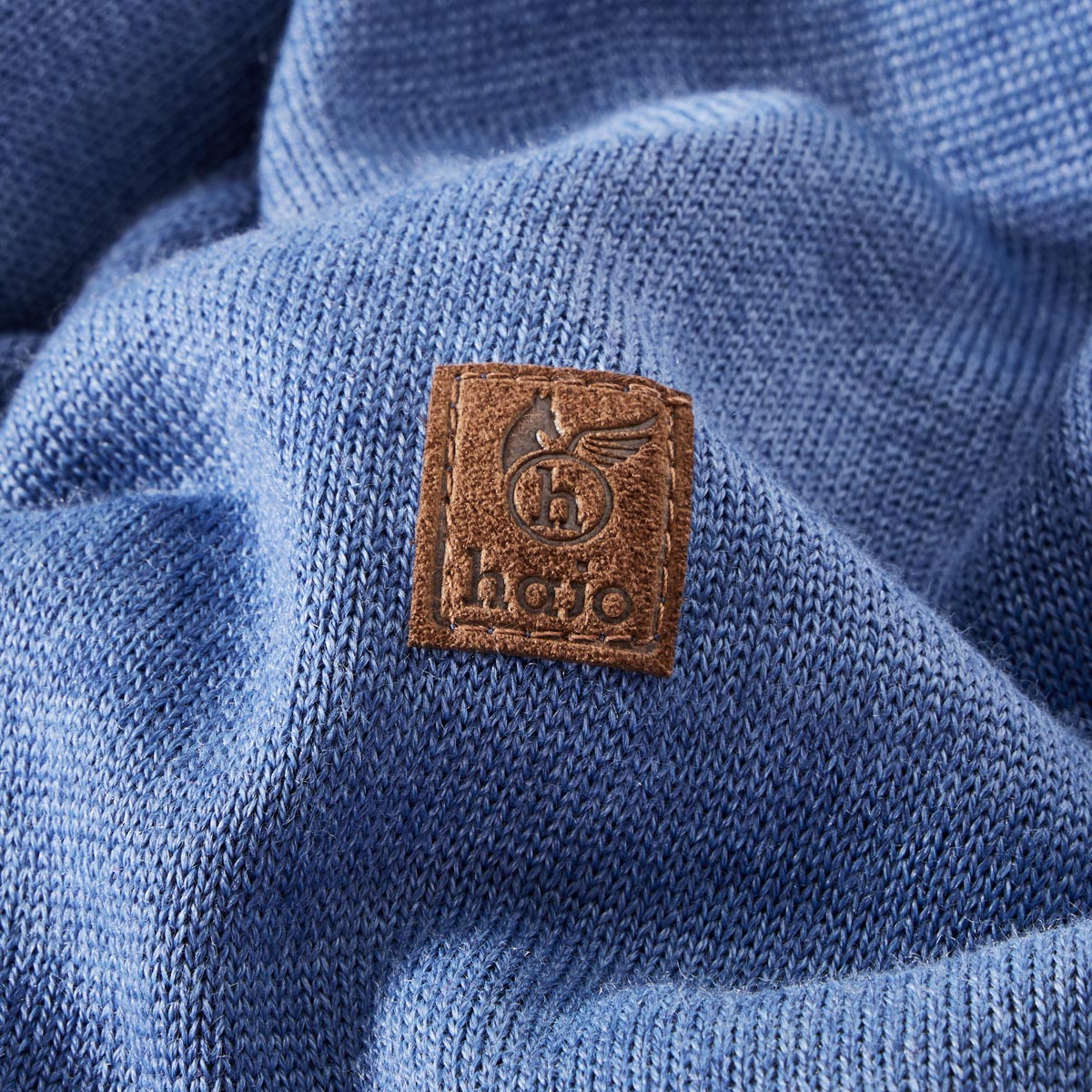 Hajo Pullover mit Polokragen, kratzfrei blau