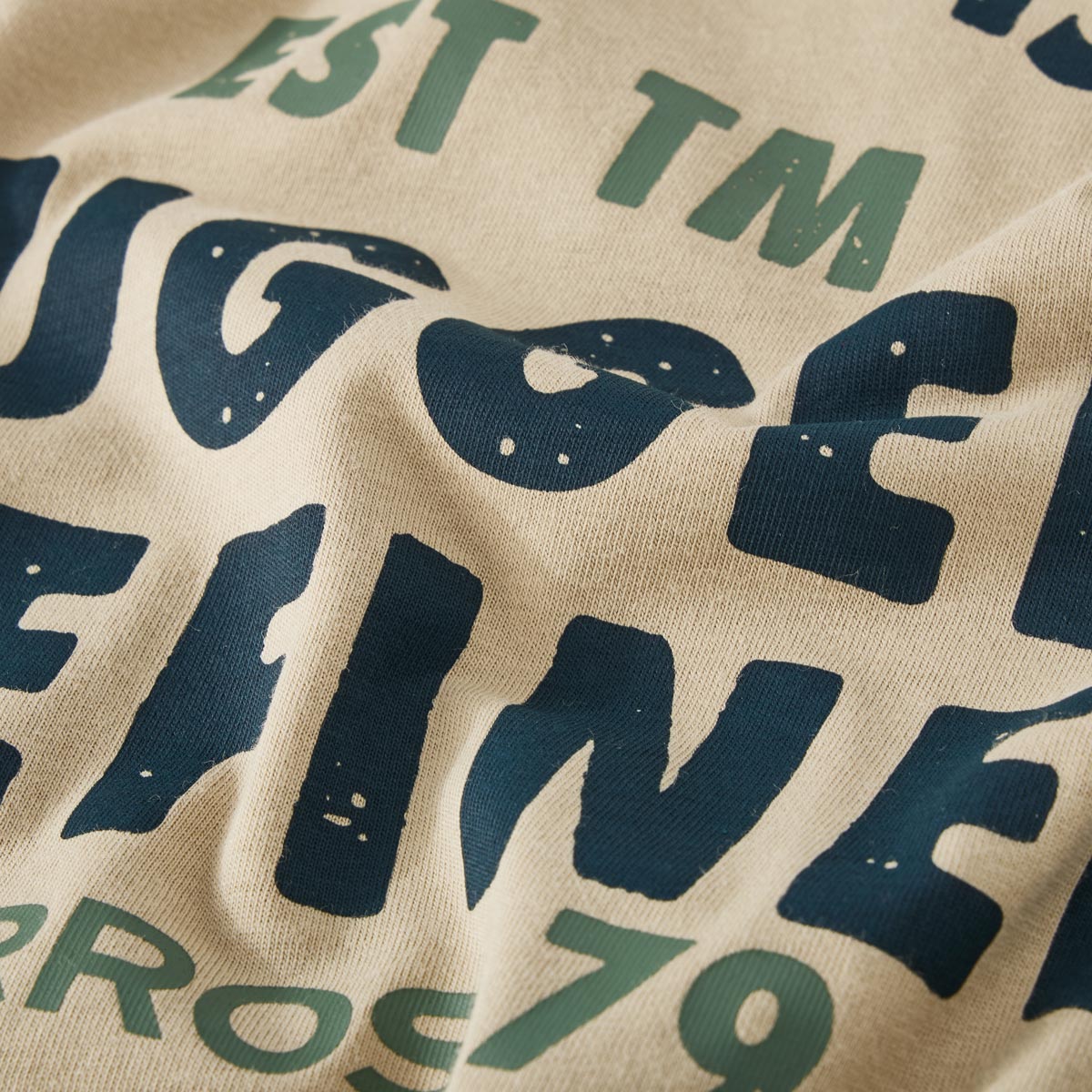 Lerros T-Shirt mit Label-Print beige
