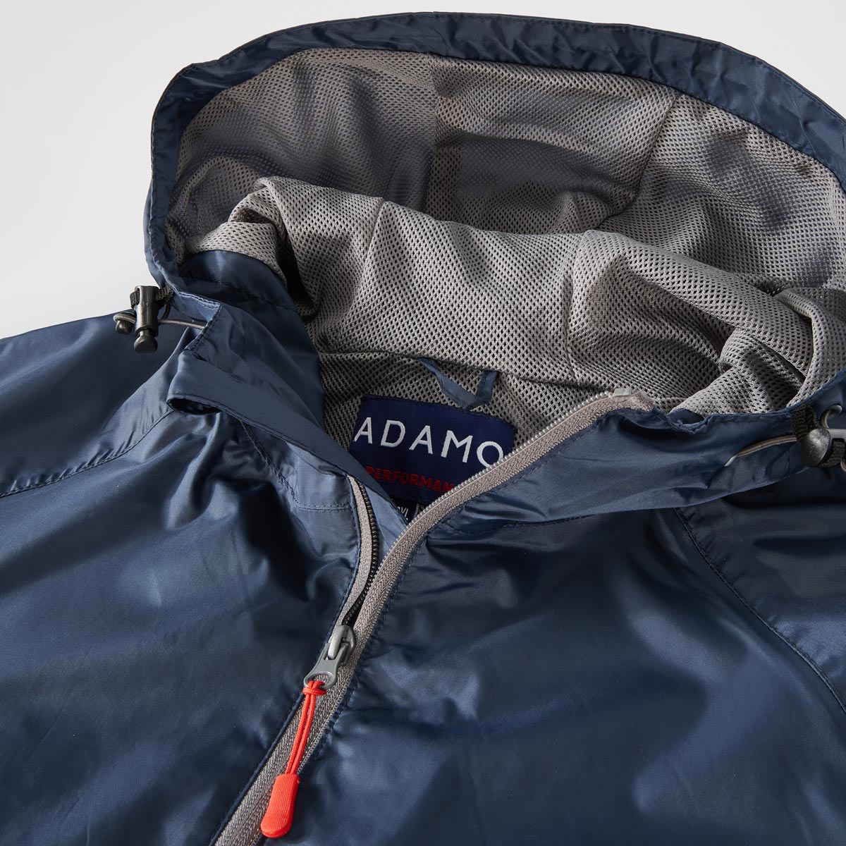 ADAMO Packbare Regenjacke mit Mesh-Innenfutter, wasserdicht dunkelblau