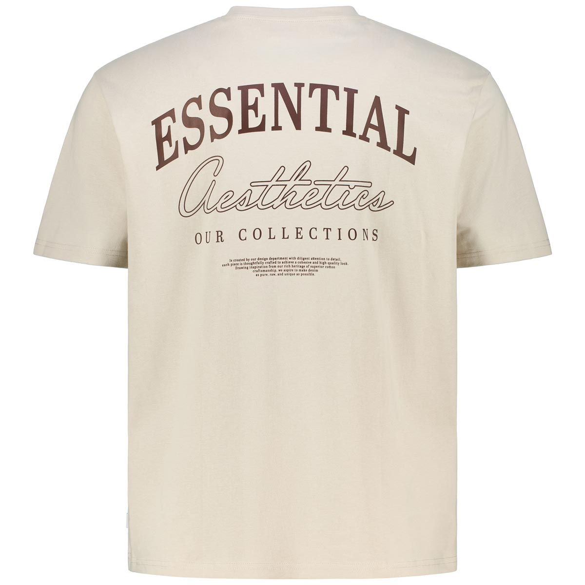 Jack&Jones T-Shirt mit Print auf Vorder- und Rückseite beige