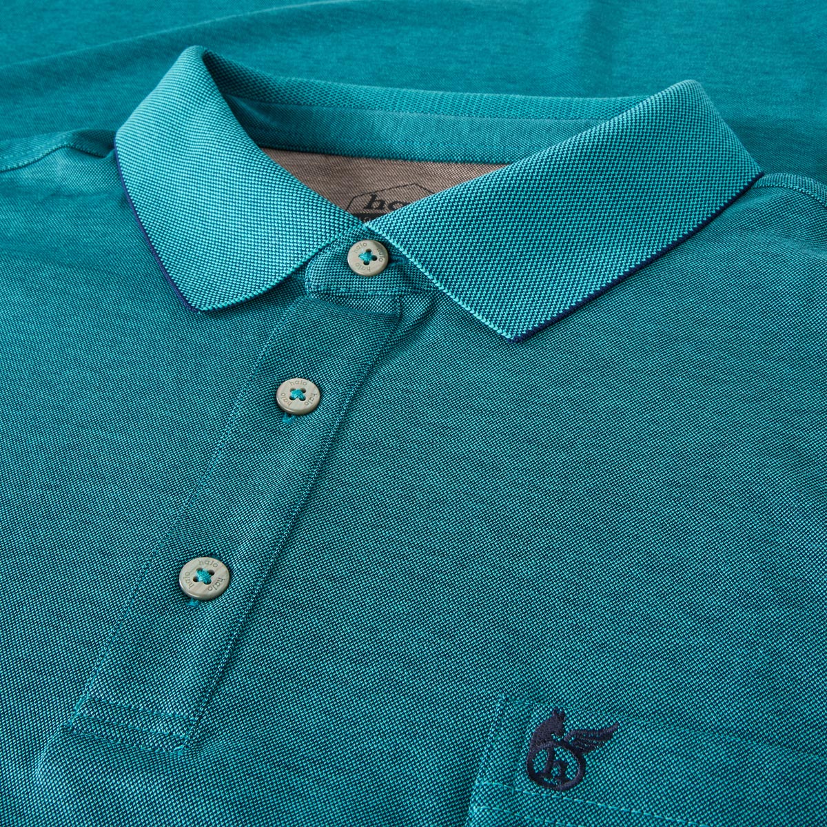 Hajo Poloshirt "Soft Knit", hautsympathisch Farbe blau/grün Größe: 6XL günstig online kaufen