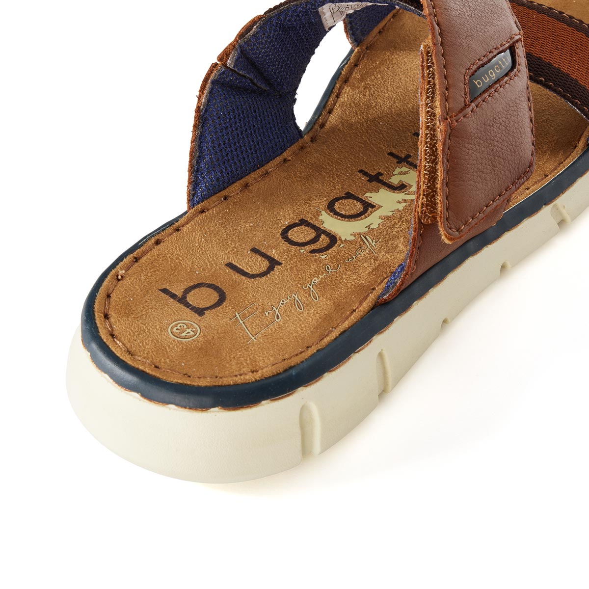 bugatti Sandalen aus Leder, leicht braun