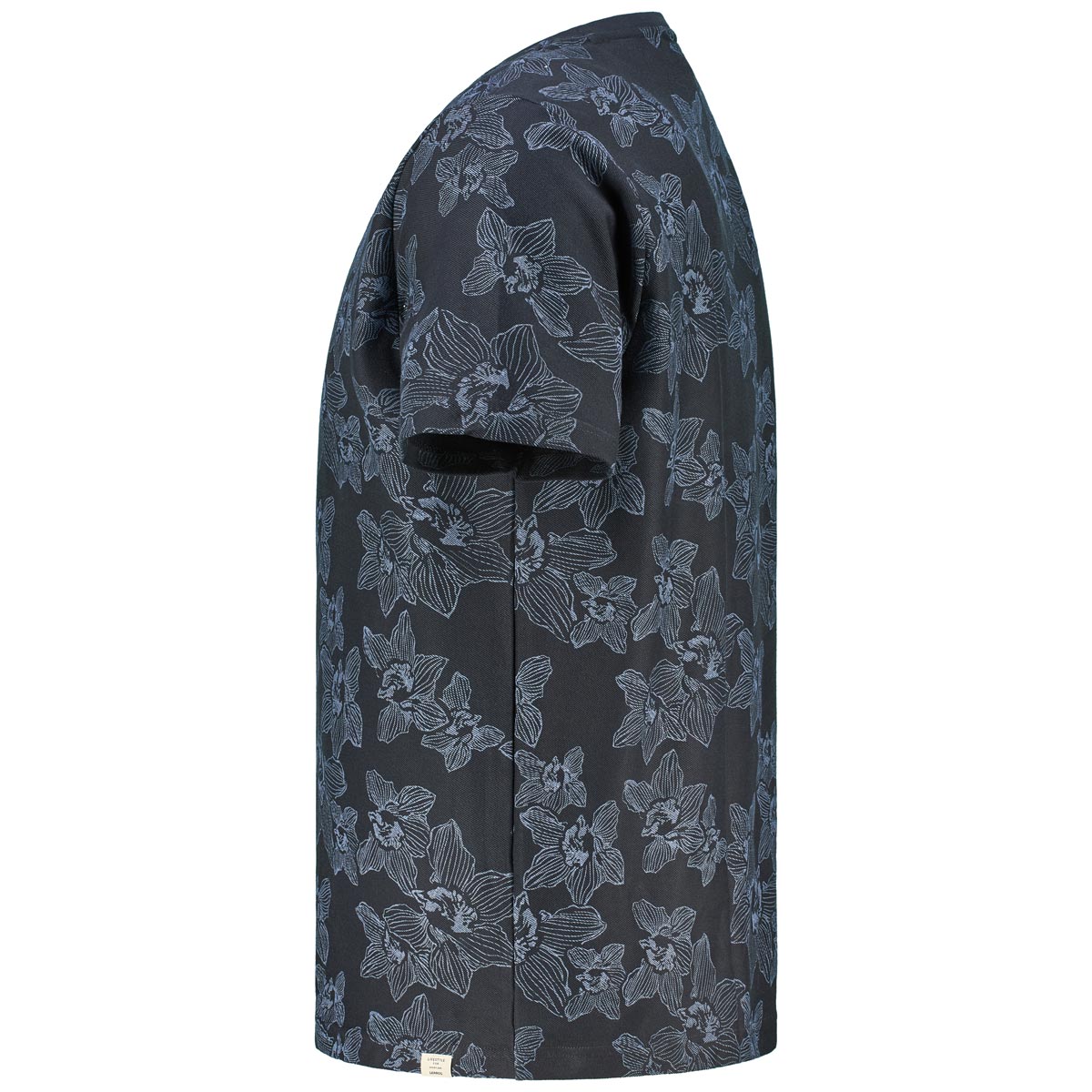 Lerros T-Shirt mit Allover-Muster blau