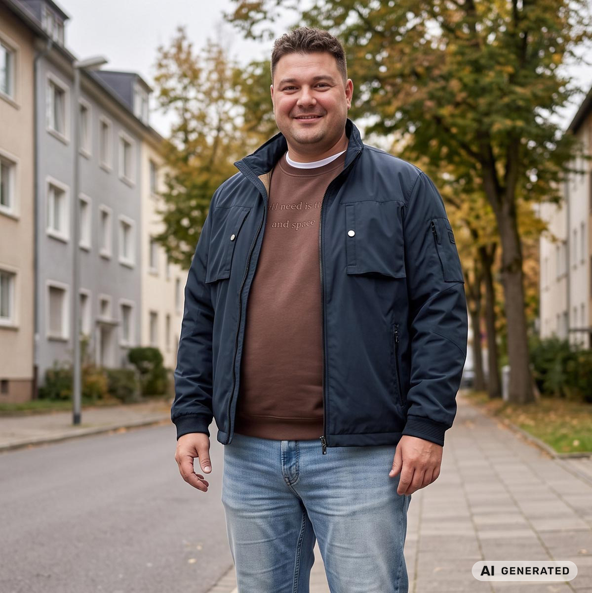 Lerros Mittellange Jacke, wind- und wasserabweisend dunkelblau