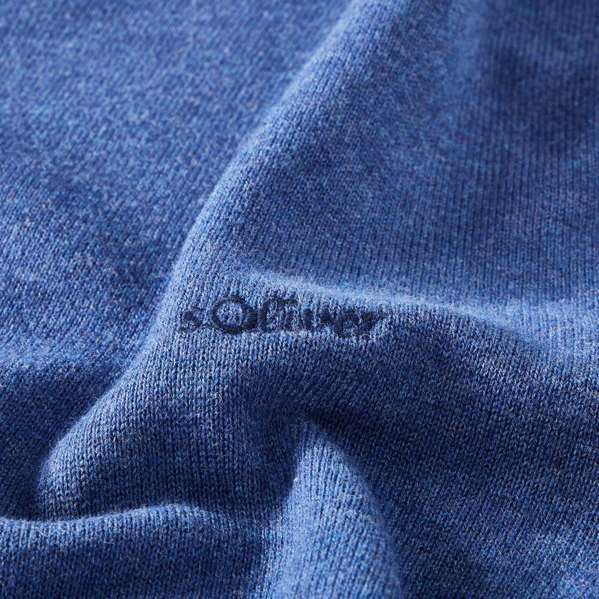 s.Oliver Feinstrickpullover aus Baumwolle blau