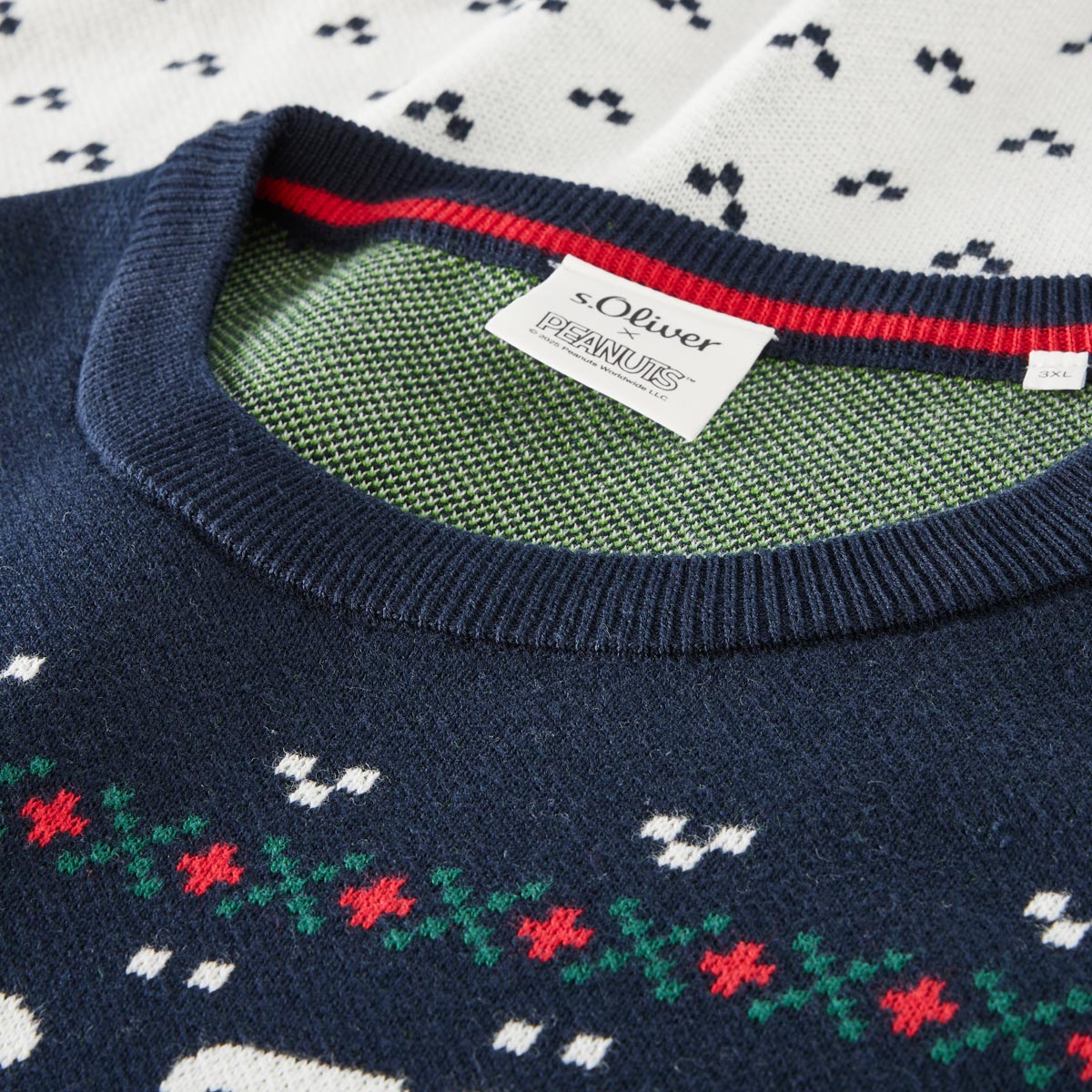 s.Oliver Norwegerpullover mit Snoopy-Motiv blau