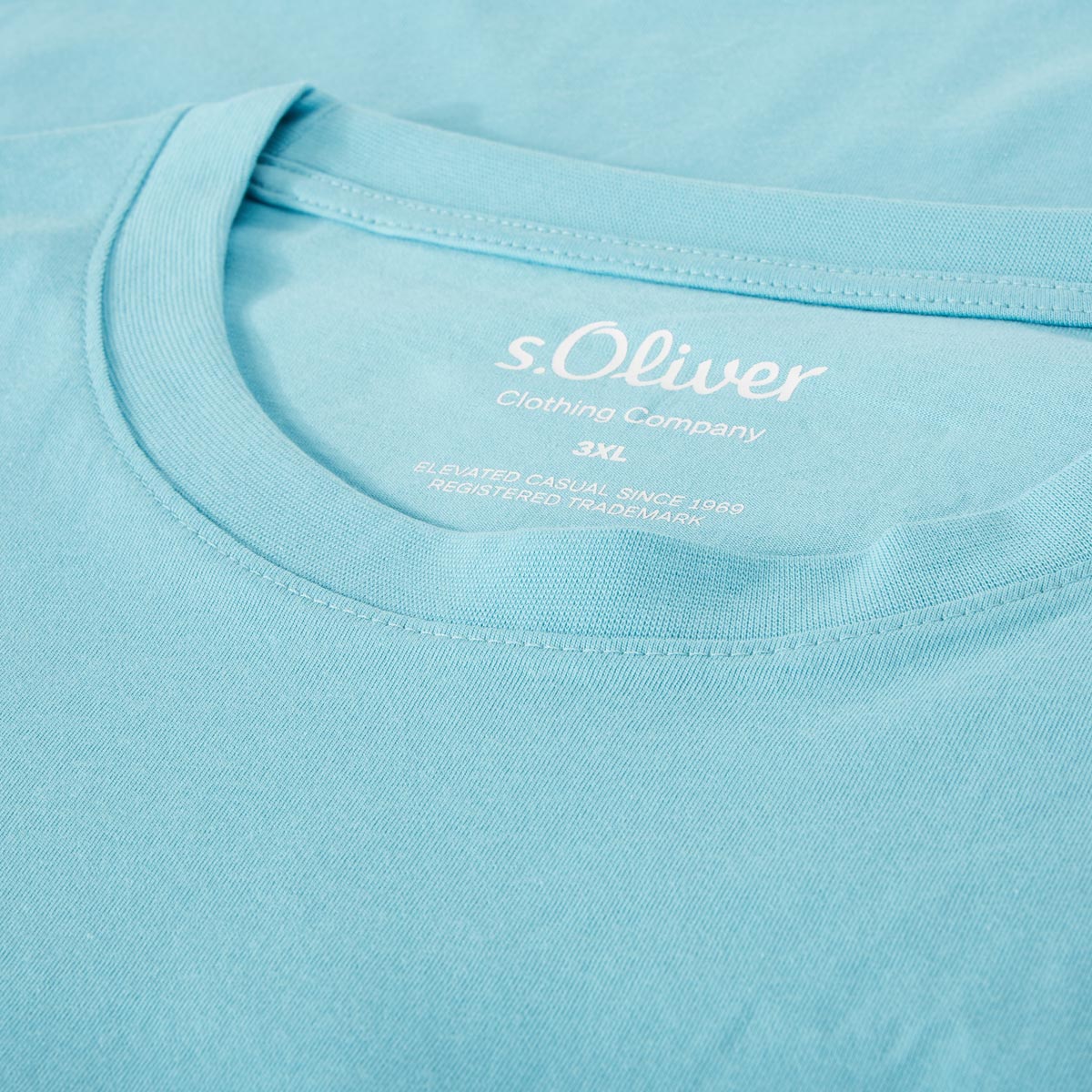 s.Oliver T-Shirt aus Baumwolle Farbe türkis Größe: 6XL günstig online kaufen