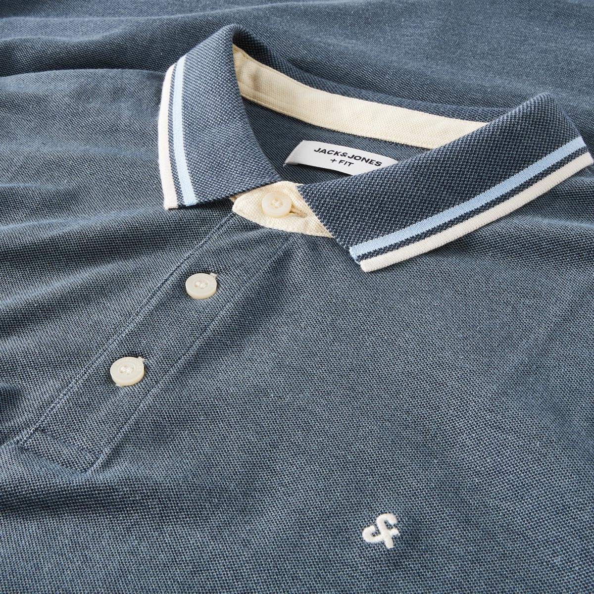 Jack&Jones Poloshirt mit Kontrastdetails grau