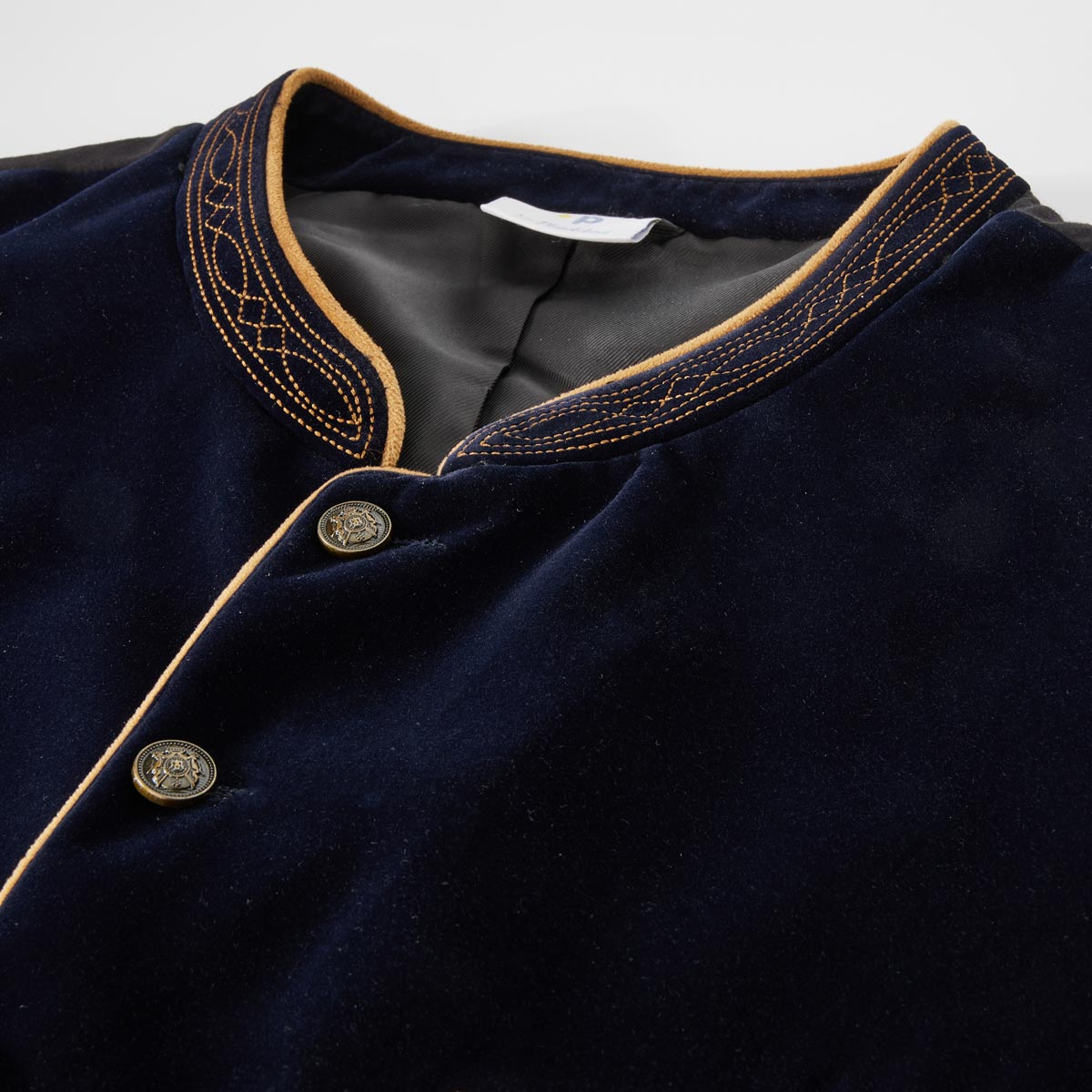 Pfundskerl Trachtenweste aus Samt dunkelblau