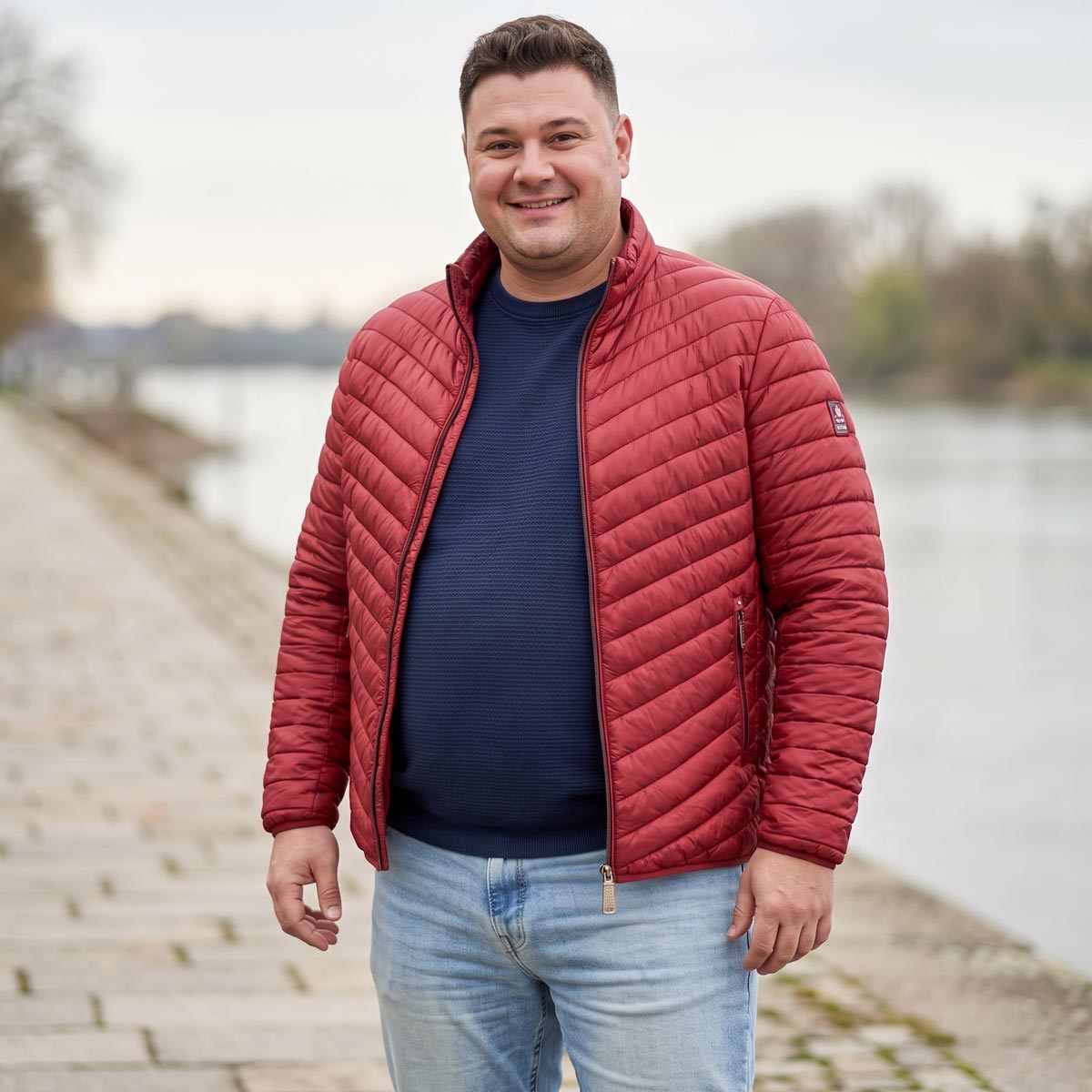 Redpoint Federleichte Steppjacke "Walker" weinrot