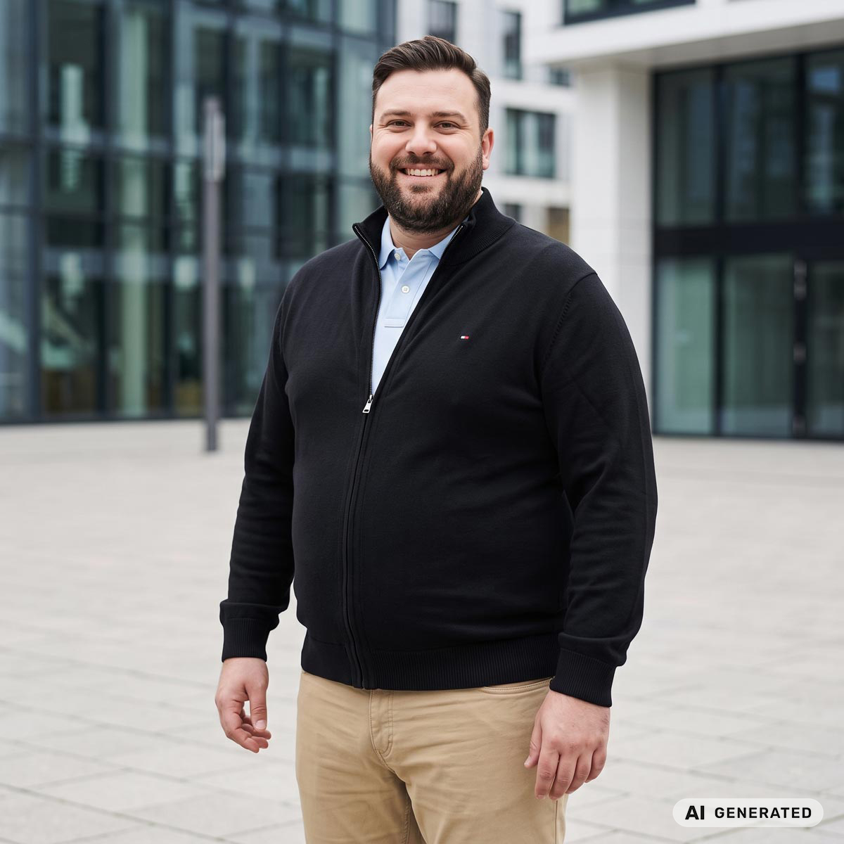 Tommy Hilfiger Feinstrickjacke mit Kaschmir schwarz