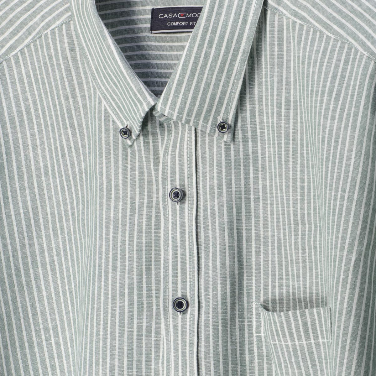 CASA MODA Freizeithemd mit Leinen grün