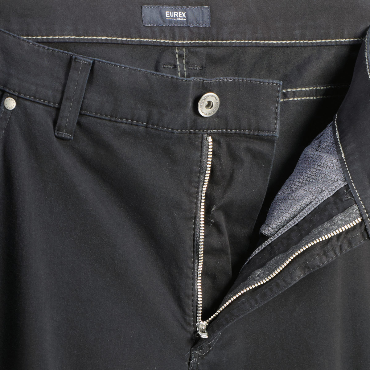 Eurex by Brax Baumwollhose "Luke" mit Stretch, Tapered Fit schwarz