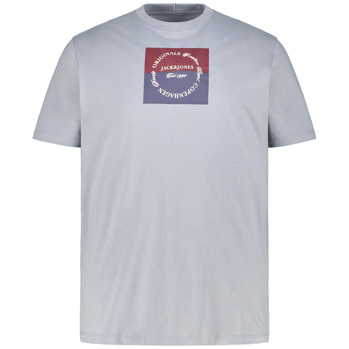 Jack&Jones T-Shirt mit Label-Print Farbe hellblau Größe: 4XL günstig online kaufen