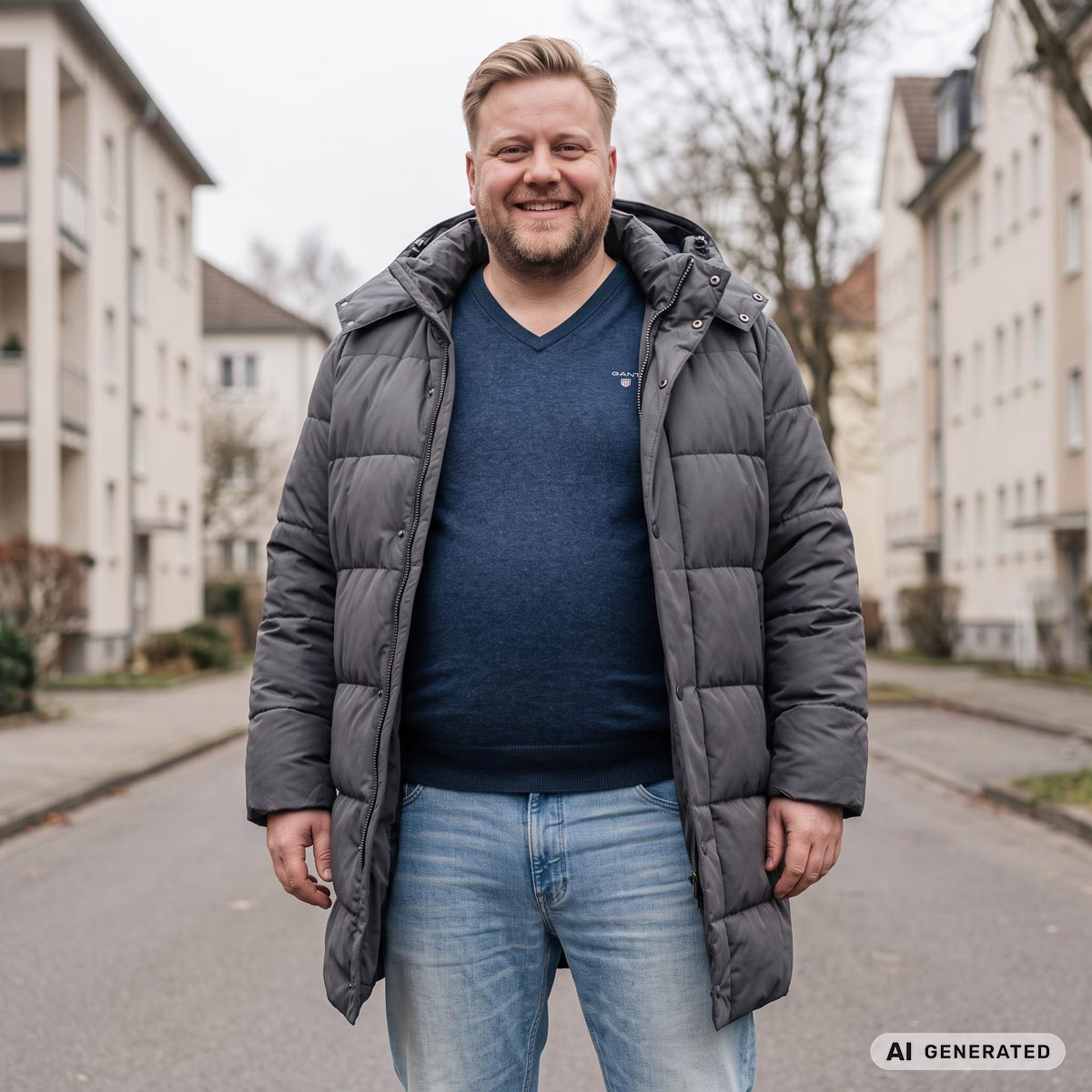 Pierre Cardin Parka, wind- und wasserdicht grau