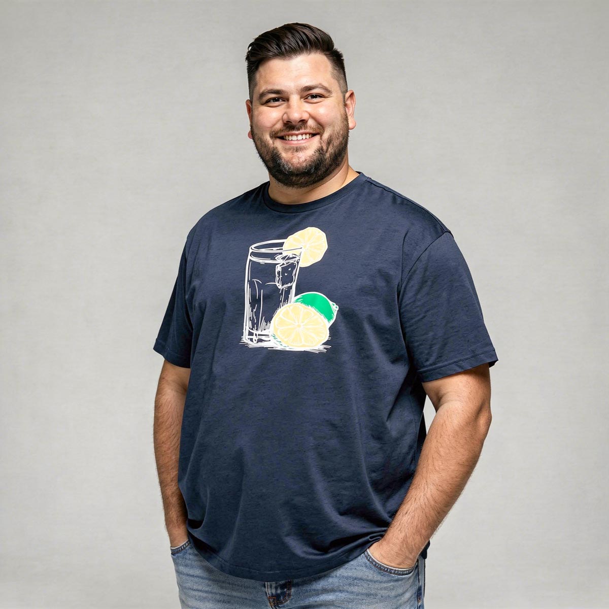 Pfundskerl T-Shirt mit Motiv-Print dunkelblau