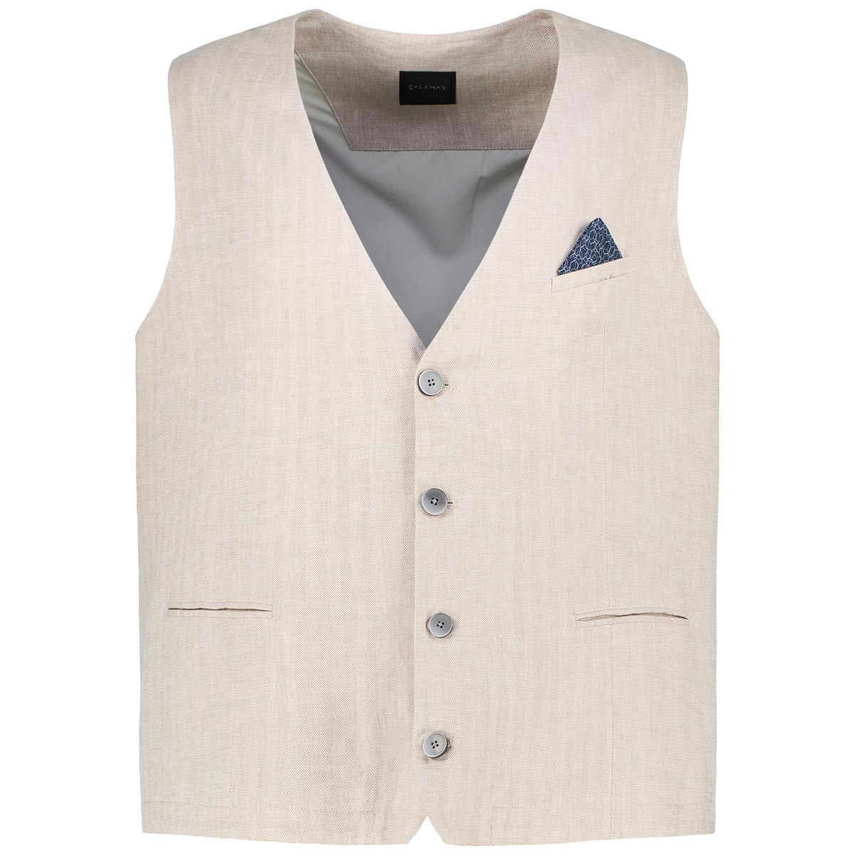 Calamar Sakkoweste mit Leinen Farbe beige Größe: 66 günstig online kaufen