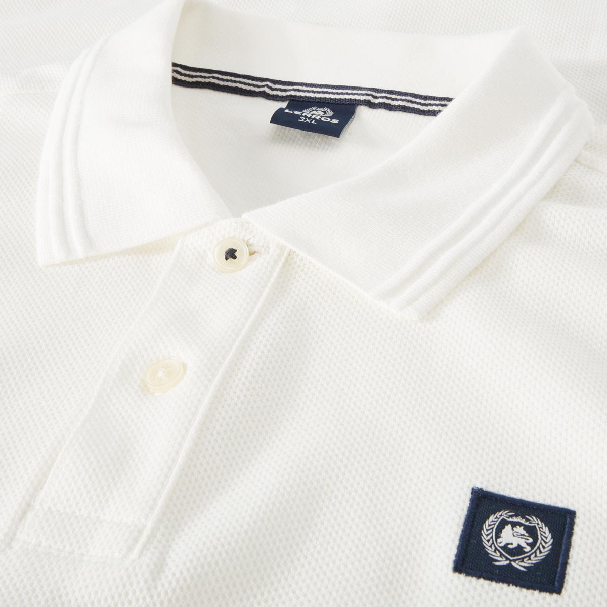 Lerros Poloshirt mit Strukturgewebe weiß