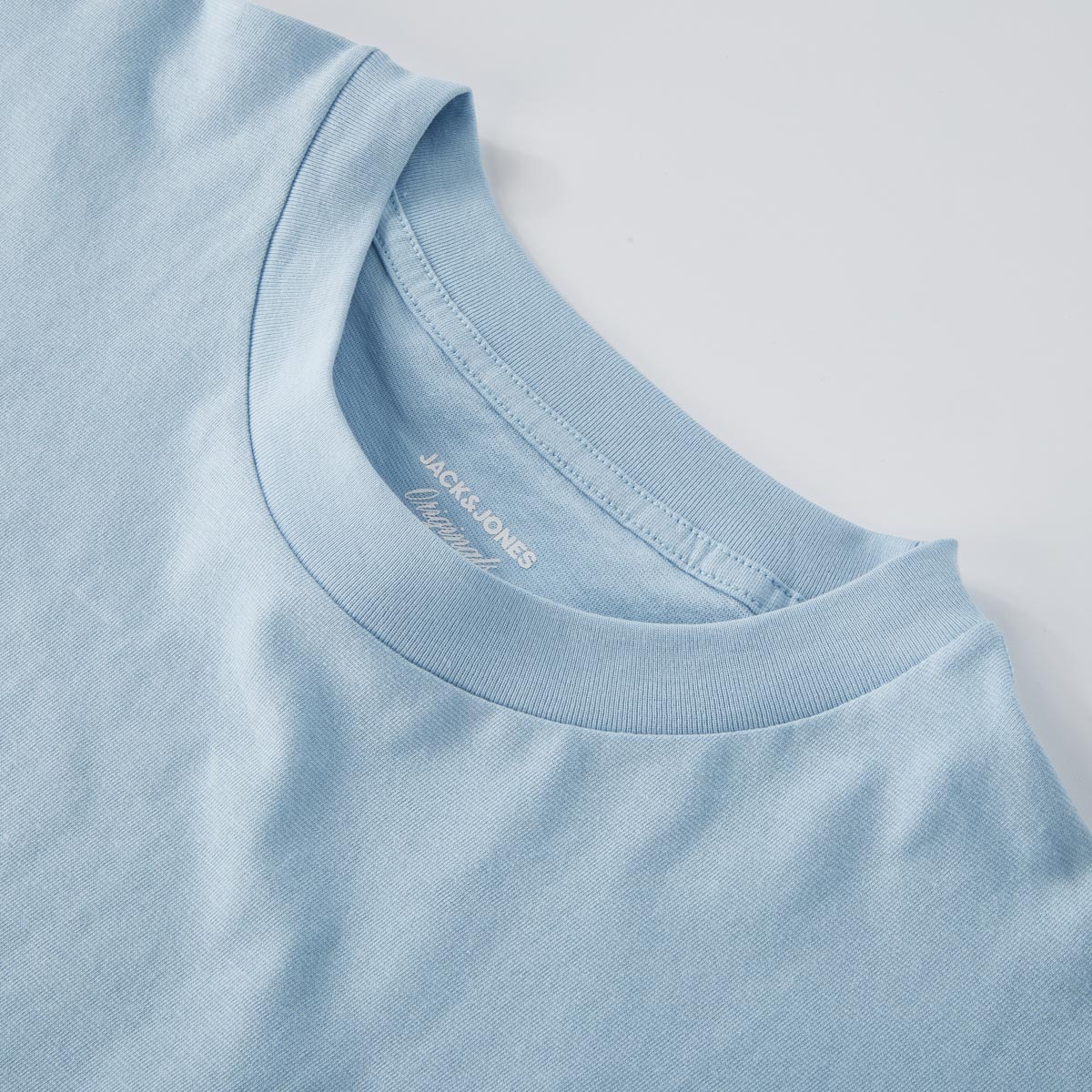 Jack&Jones T-Shirt mit Print auf Vorder- und Rückseite hellblau