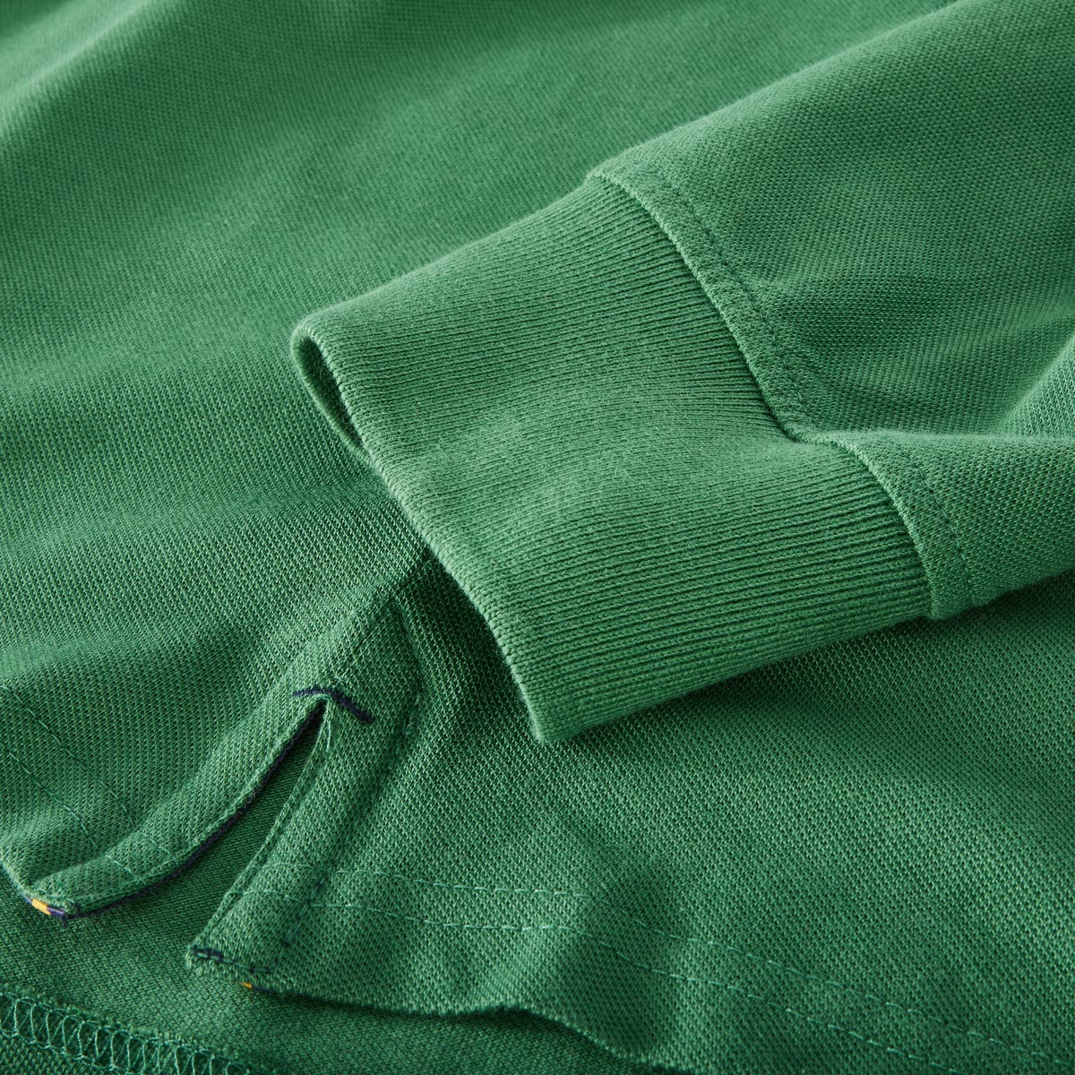 Redfield Poloshirt mit Label-Patch grün