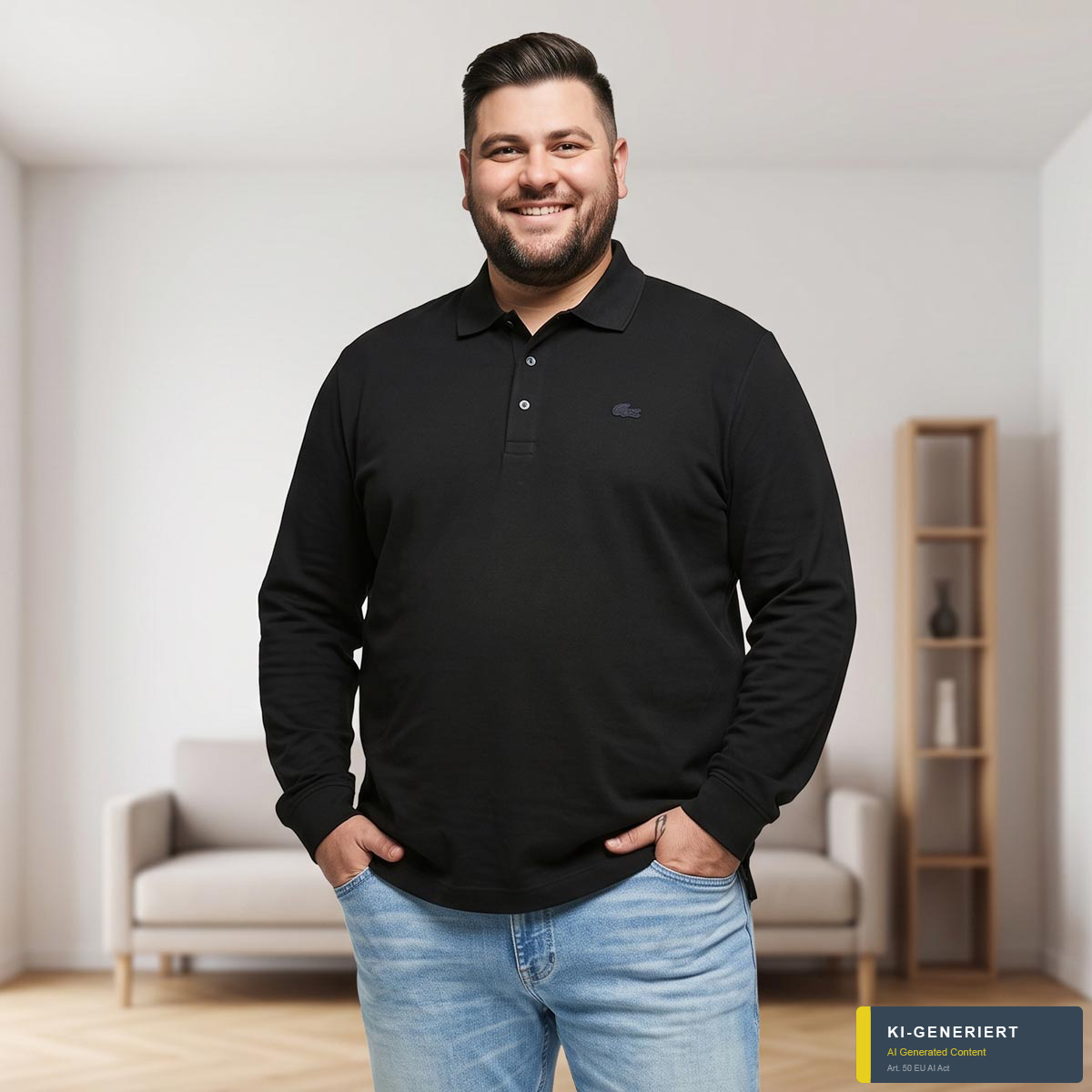 LACOSTE Poloshirt mit Stretch schwarz