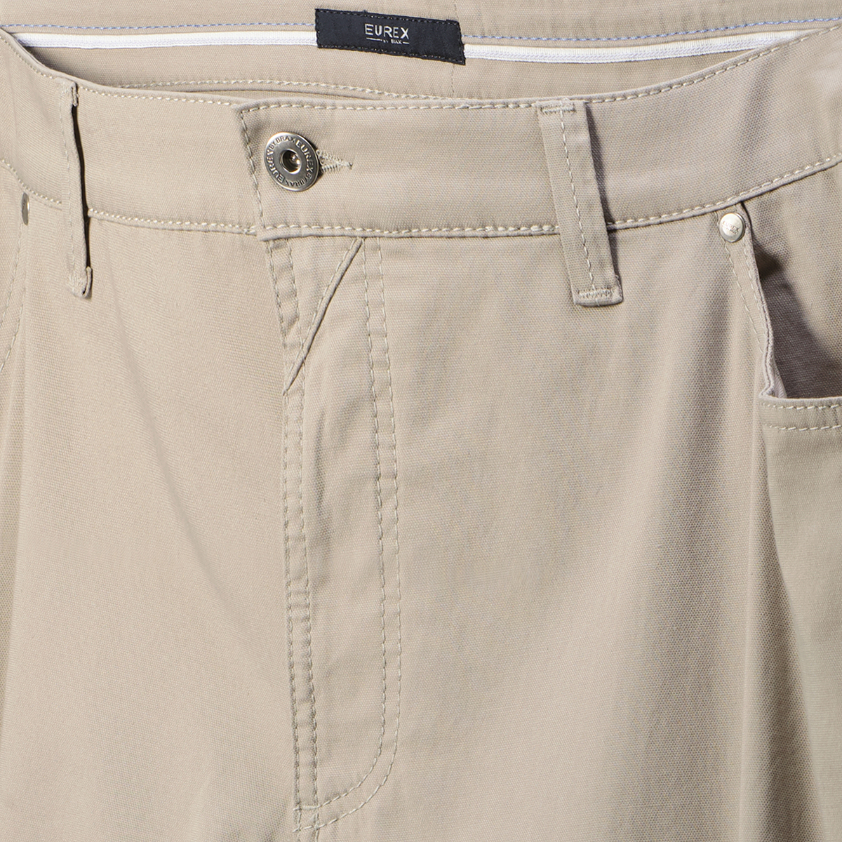 Eurex by Brax Baumwollhose "Luke" mit Stretch, Tapered Fit hellgrau