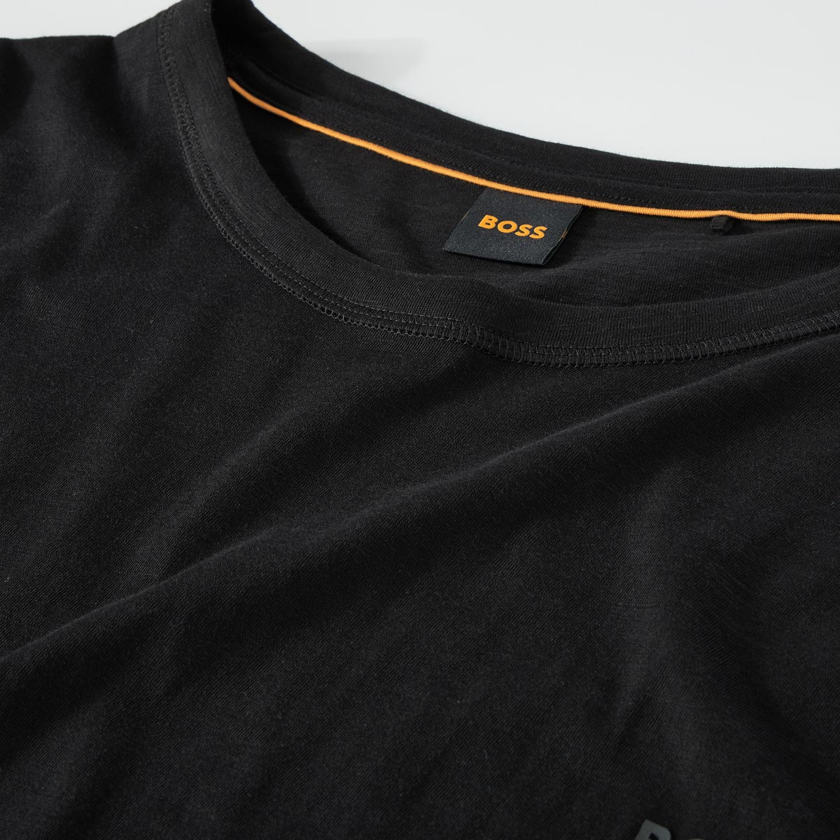 BOSS Basic T-Shirt aus Biobaumwolle schwarz