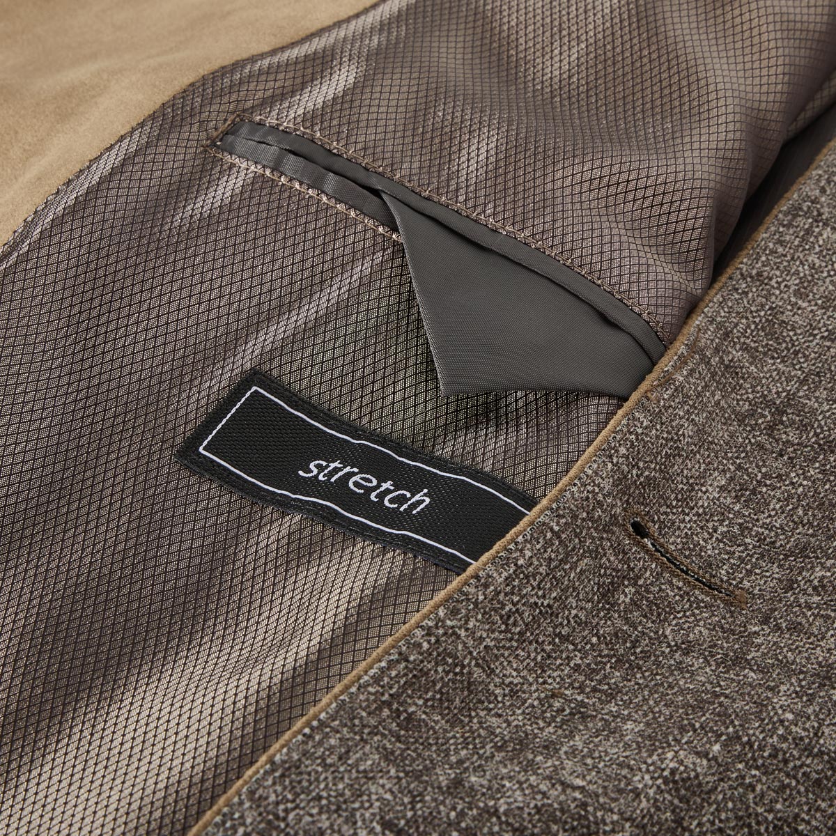 Weis Trachtensakko mit Leinen beige