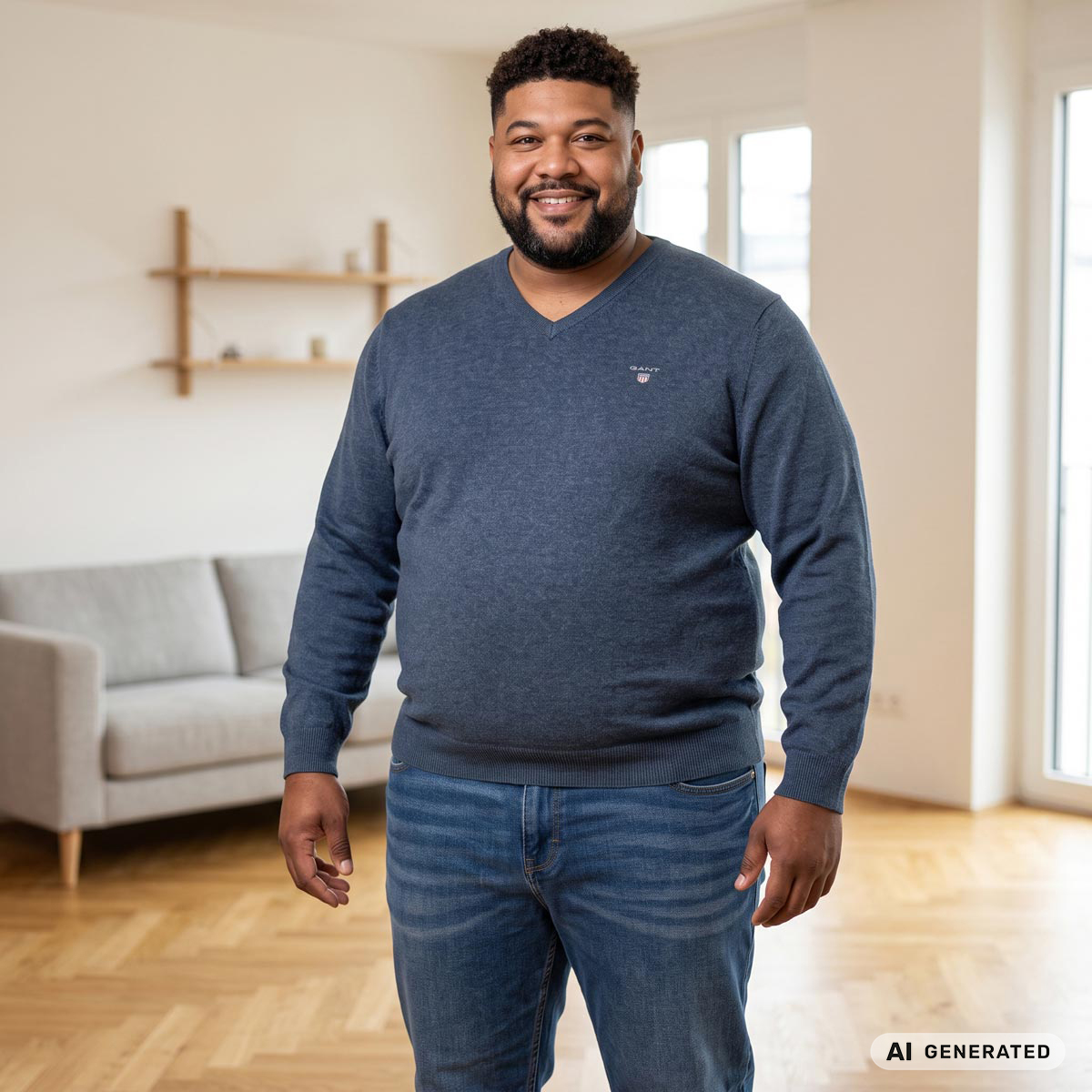 Gant Pullover aus Wolle dunkelblau