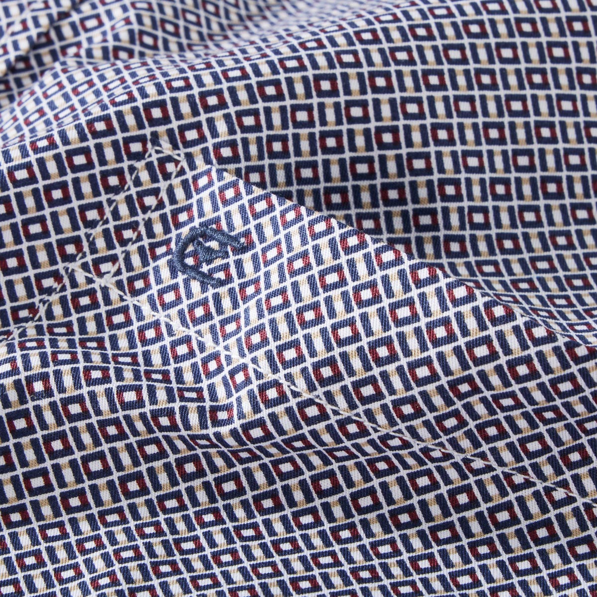 CASA MODA Freizeithemd mit Allover-Muster blau