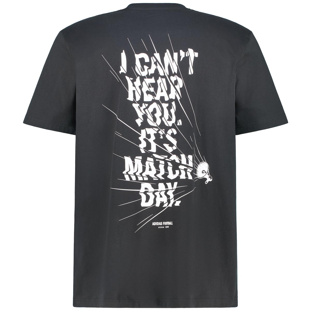 adidas T-Shirt mit Print auf Vorder- und Rückseite schwarz