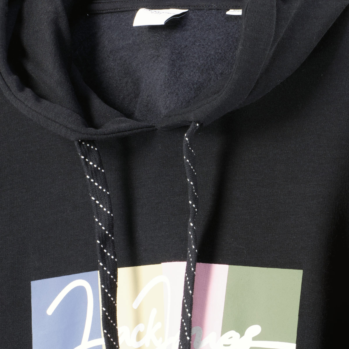 Jack&Jones Hoodie mit Label-Print schwarz