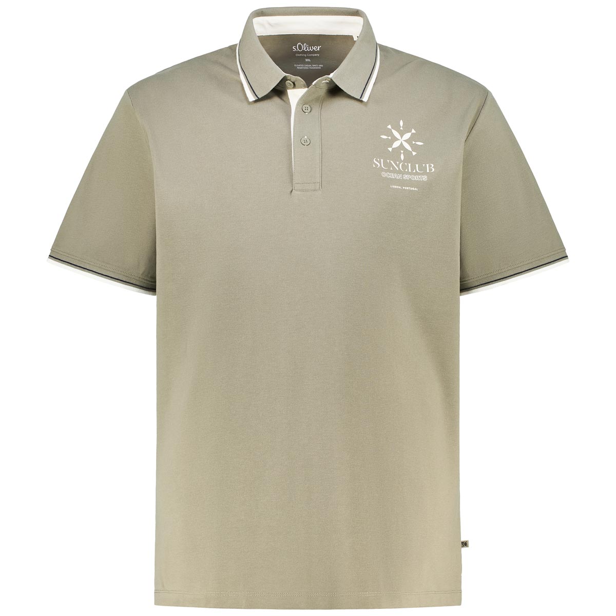 Poloshirt mit Motiv-Print