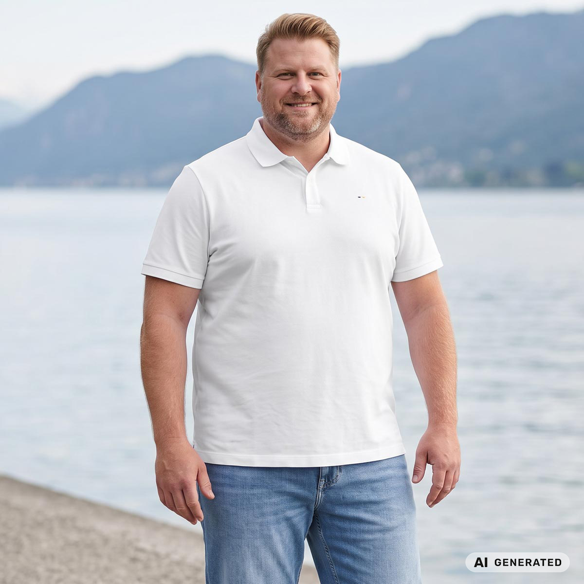 Pfundskerl Poloshirt aus Baumwolle weiß