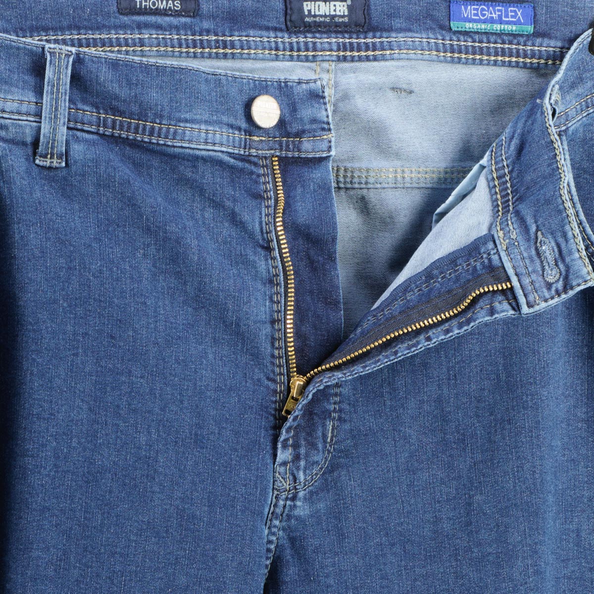 Pioneer Megaflex-Jeans "Thomas", Tapered Fit dunkelblau