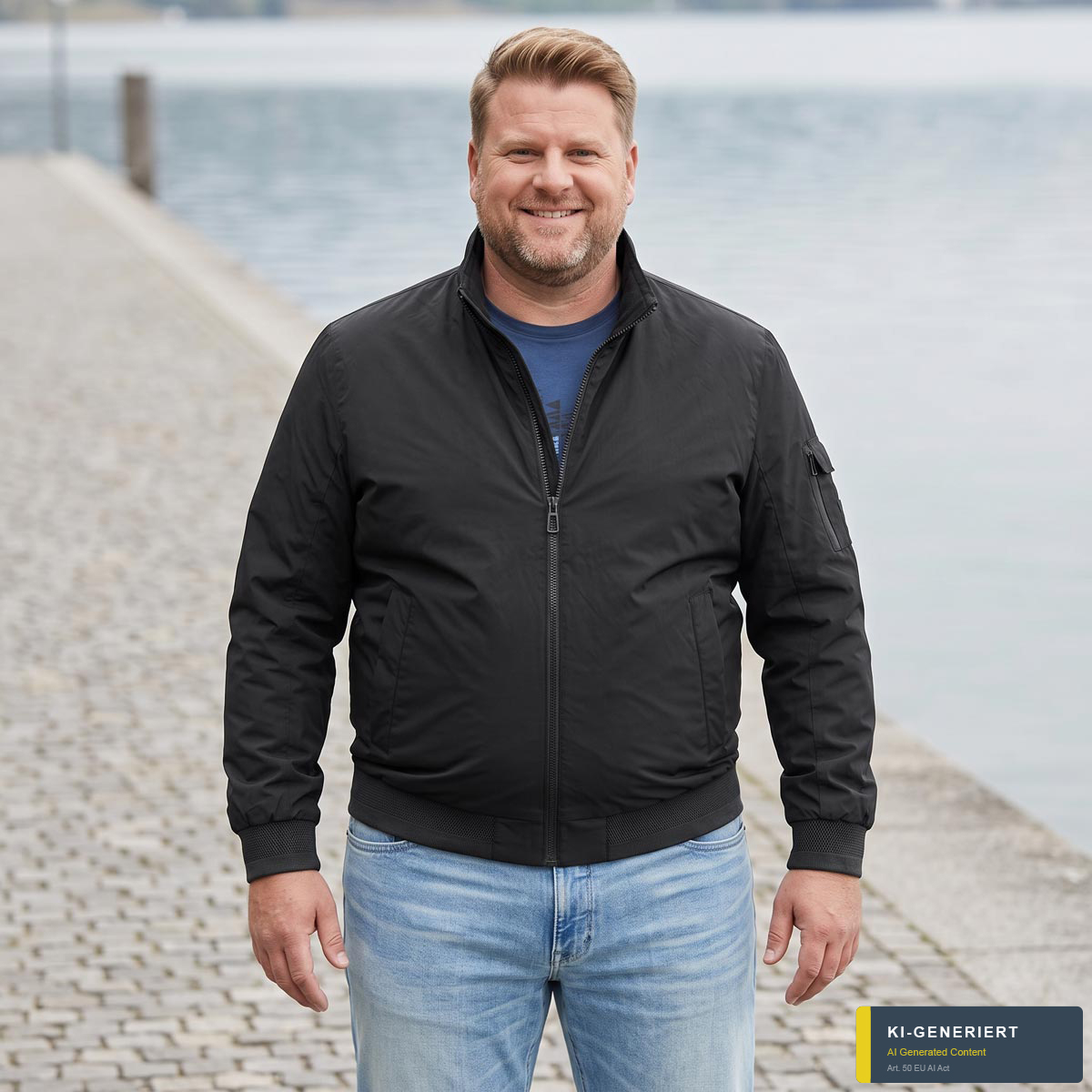CASA MODA Blouson, wind- und wasserabweisend schwarz