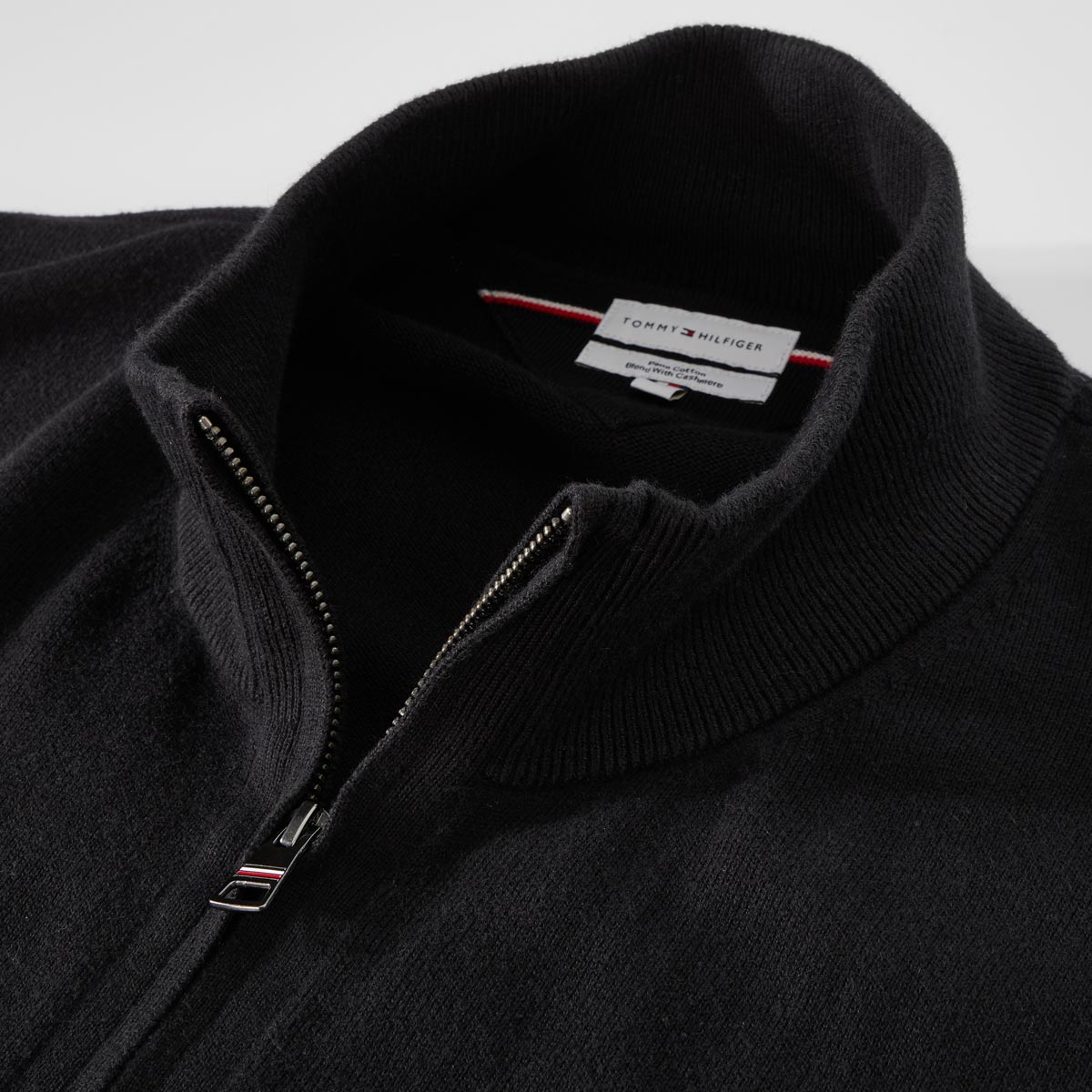 Tommy Hilfiger Feinstrickjacke mit Kaschmir schwarz
