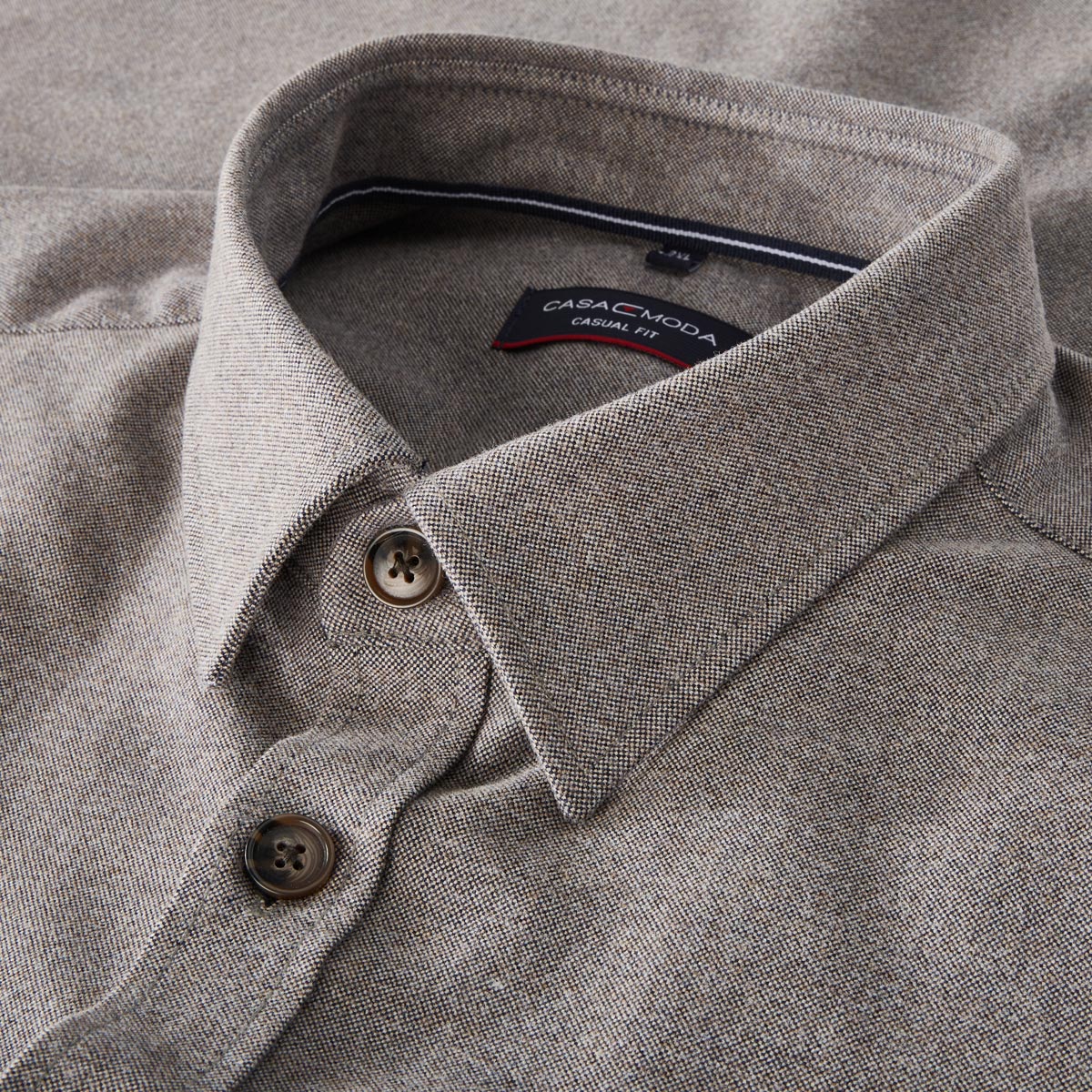 CASA MODA Overshirt mit Stretch braun