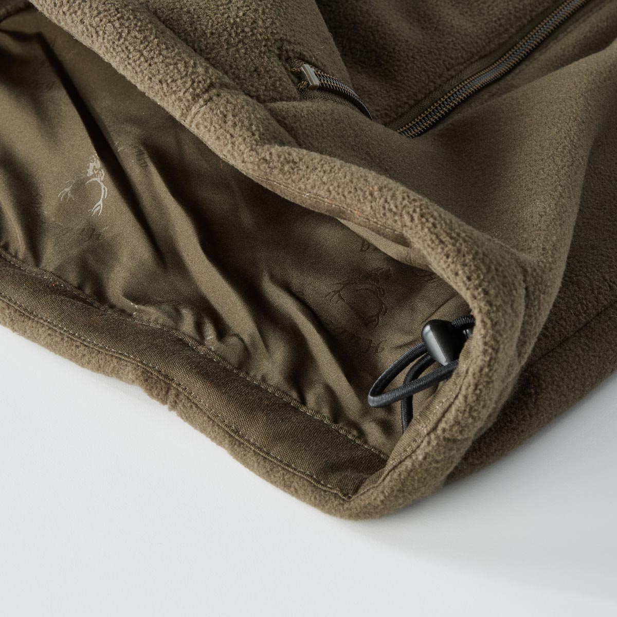Hubertus Winddichte Fleecejacke mit Kapuze oliv