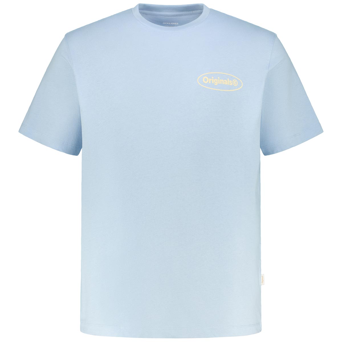 Jack&Jones T-Shirt mit Print auf Vorder- und Rückseite hellblau