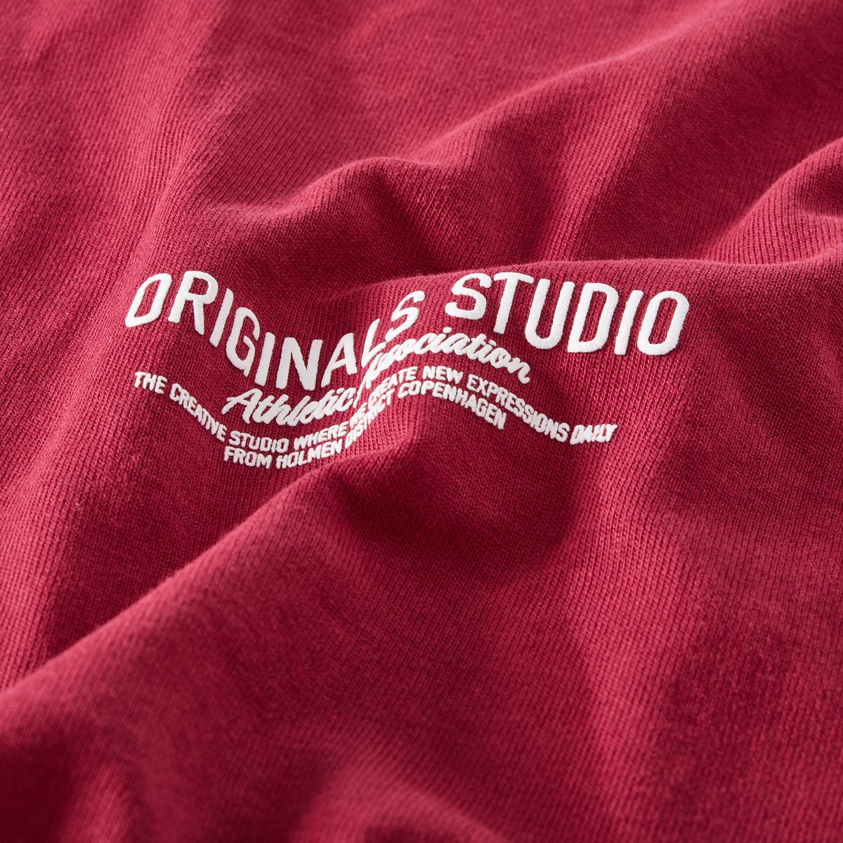 Jack&Jones T-Shirt mit Print auf Vorder- und Rückseite rot