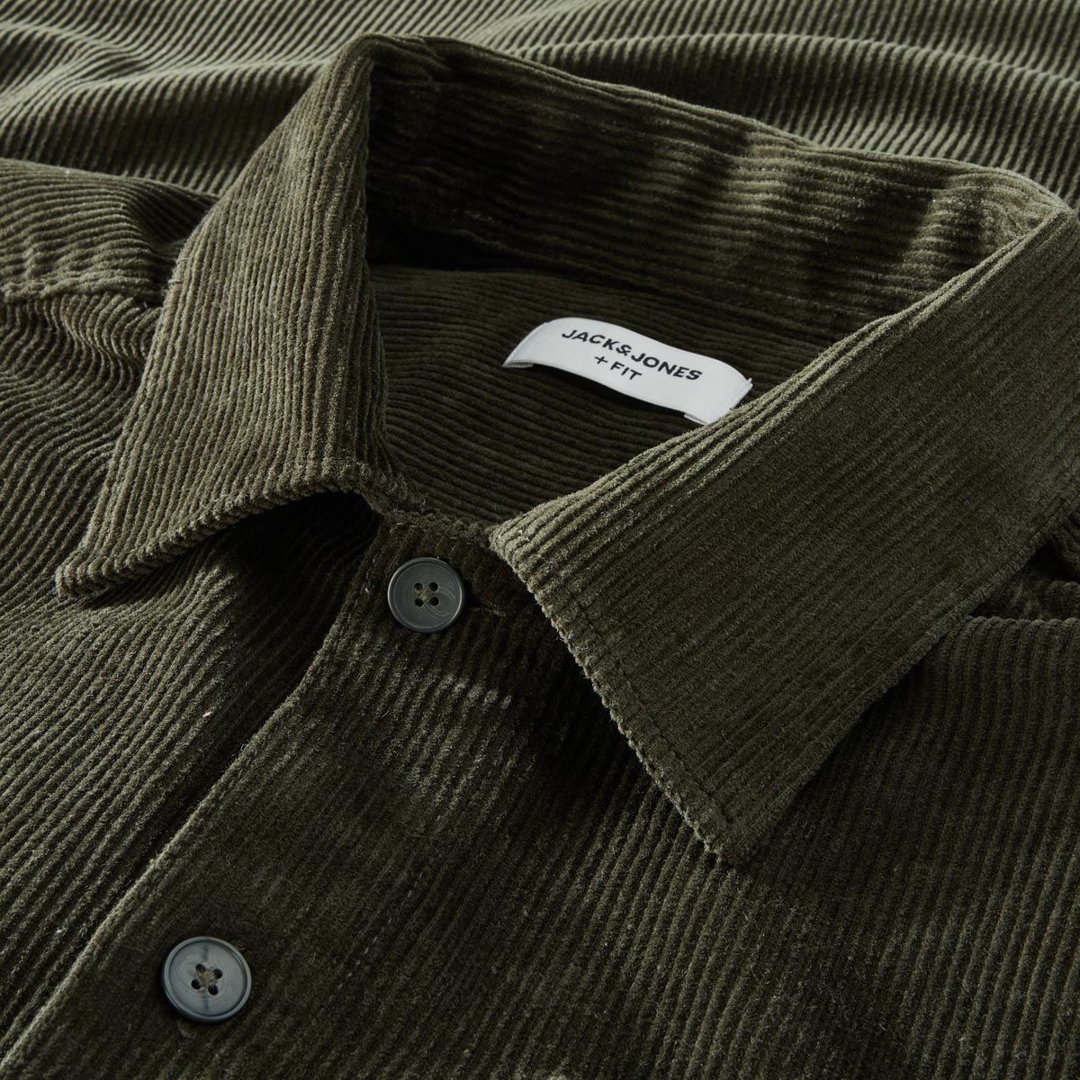 Jack&Jones Overshirt aus Cord oliv