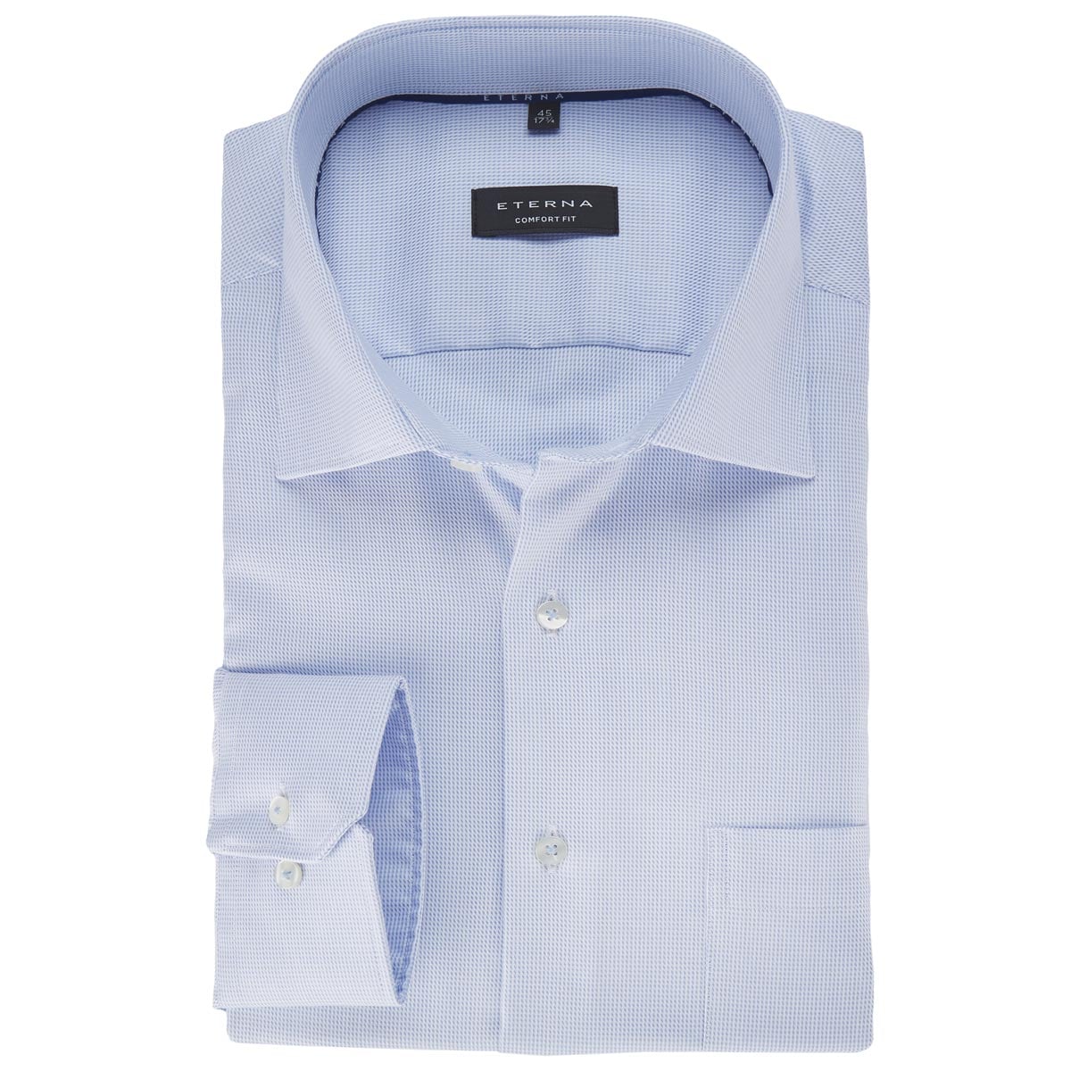 ETERNA Businesshemd aus Biobaumwolle, langarm mittelblau ETERNA Businesshemd aus Biobaumwolle, langarm mittelblau