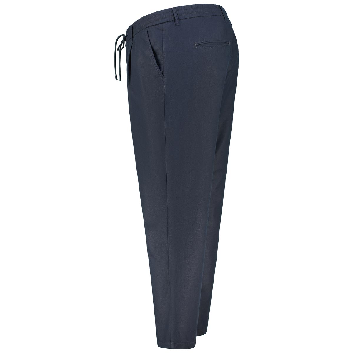 Lerros Chino mit Leinen, Tapered Fit dunkelblau